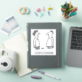 Sticker Man Can't Come to the Pub Cartoon. Drôle (Couverture iPad)