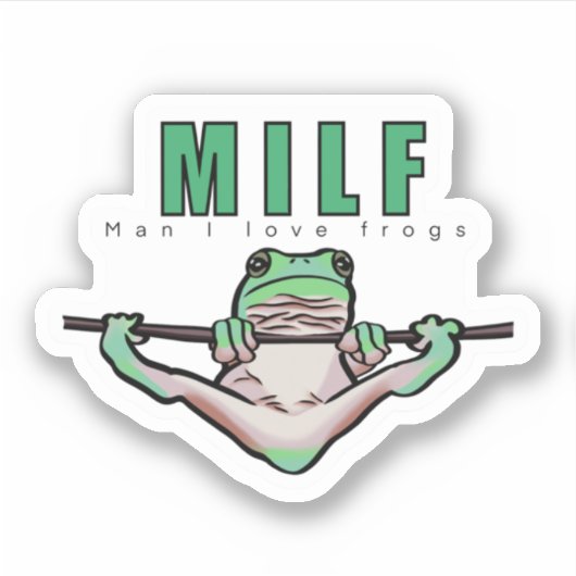 Sticker Man I Love Frogs (MILF) (Devant)