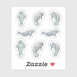 Sticker Manatee Set Vinyl Personnalisé