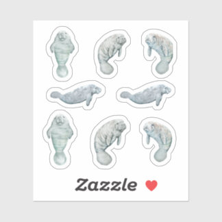Sticker Manatee Set Vinyl Personnalisé