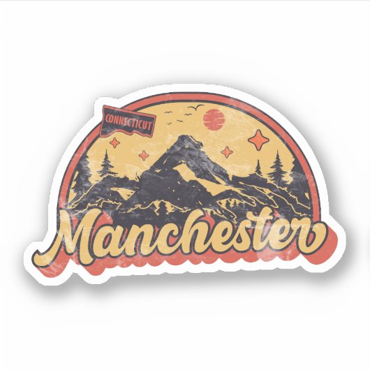 Sticker Manchester, Connecticut (Devant)