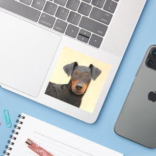 Sticker Manchester Terrier Peinture Art animal original