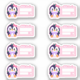 Sticker Manchot mignon unique en faillite 