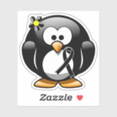 Sticker Manchot ruban noir (Feuille)