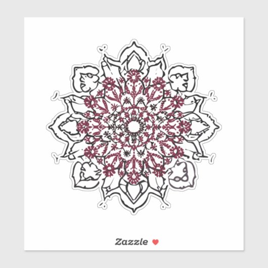 Sticker mandala (Feuille)