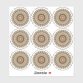 Sticker Mandala 2 moyen (Feuille)