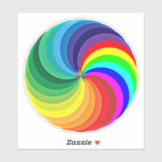 Sticker Mandala-46556 couleur arc-en-ciel (Feuille)