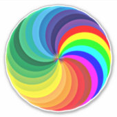 Sticker Mandala-46556 couleur arc-en-ciel (Devant)