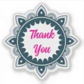 Sticker Mandala à fleurs de Merci mignonne (Devant)