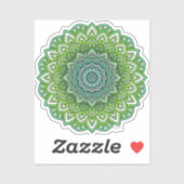 Sticker Mandala à fleurs vertes (Feuille)