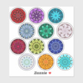 Sticker Mandala Birthstone (Feuille)