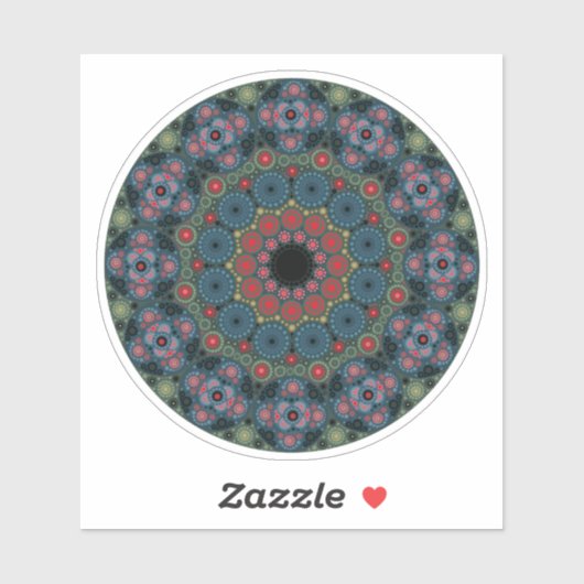 Sticker Mandala Birthstone Bloodstone (Feuille)