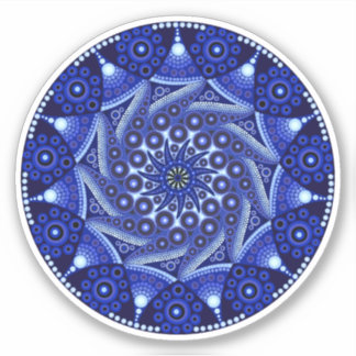 Sticker Mandala Birthstone Sapphire septembre