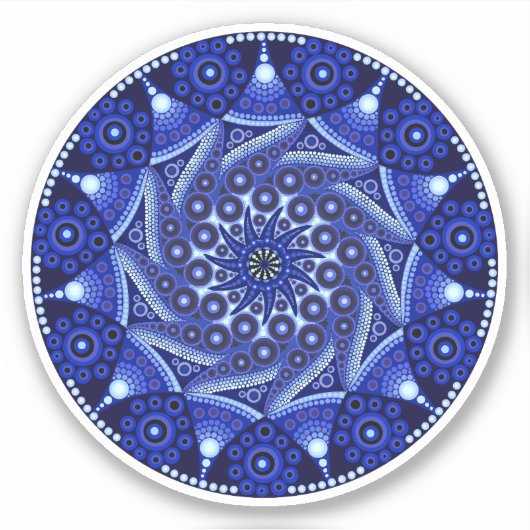 Sticker Mandala Birthstone Sapphire septembre (Devant)