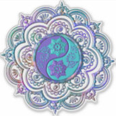 Sticker Mandala bleu et violet (Devant)