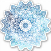 Sticker mandala bleu marine dessiné à la main (Devant)