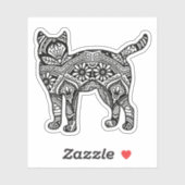 Sticker Mandala Cat Art Standing (Feuille)