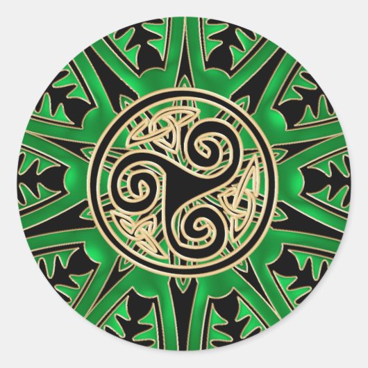 Sticker Mandala Celtic Vert (Devant)