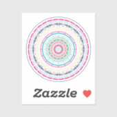 Sticker mandala coloré (Feuille)