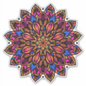 Sticker Mandala coloré (Devant)