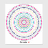 Sticker mandala coloré (Feuille)