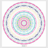 Sticker mandala coloré (Feuille)