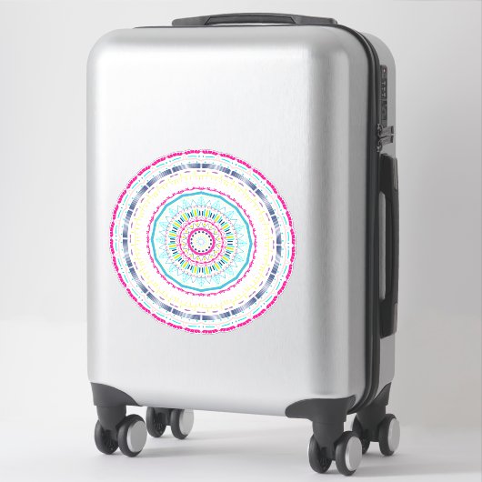 Sticker mandala coloré (Sur valise)