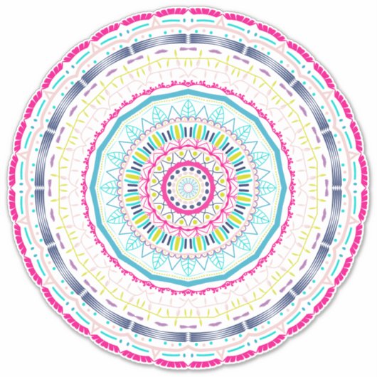 Sticker mandala coloré (Devant)