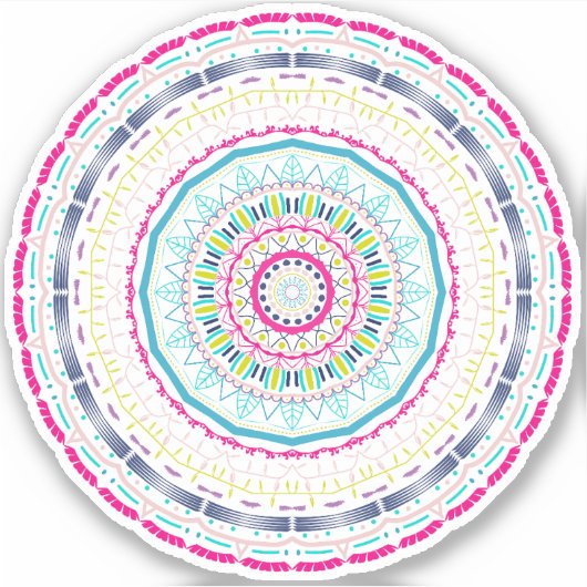 Sticker mandala coloré (Devant)