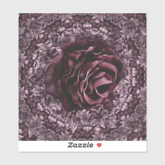 Sticker Mandala de rose  (Feuille)