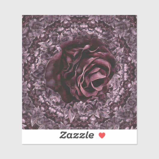 Sticker Mandala de rose  (Feuille)