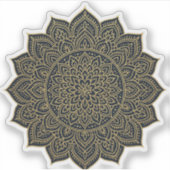 Sticker Mandala d'or et de marine (Devant)