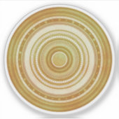 Sticker Mandala d'or et de paillettes (Devant)
