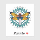 Sticker Mandala Dragonfly - Lotus Flower Insect Lover Ento (Feuille)