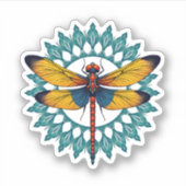 Sticker Mandala Dragonfly - Lotus Flower Insect Lover Ento (Devant)