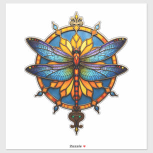 Sticker Mandala Dragonfly Lumineux Géométrie Sacrée Spirit