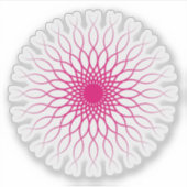 Sticker Mandala floral rose élégant (Devant)