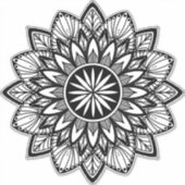 Sticker Mandala Flower | Mandala Sunflower (Devant)