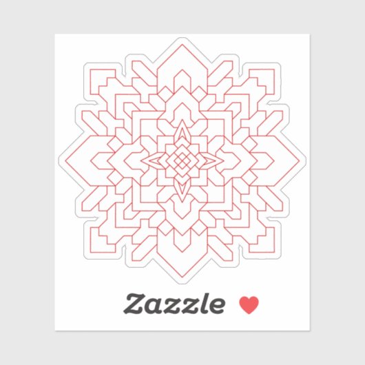 Sticker Mandala géométrique #1 (Feuille)