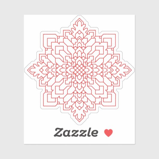 Sticker Mandala géométrique #13 (Feuille)