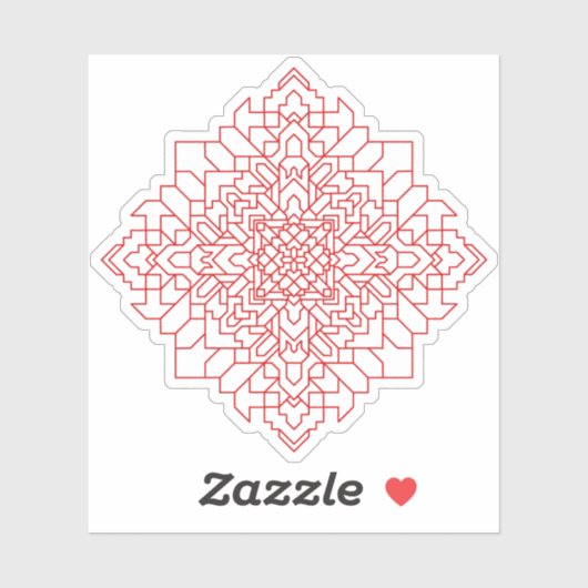 Sticker Mandala géométrique #14 (Feuille)