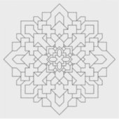 Sticker Mandala géométrique #3 Clair (Devant)