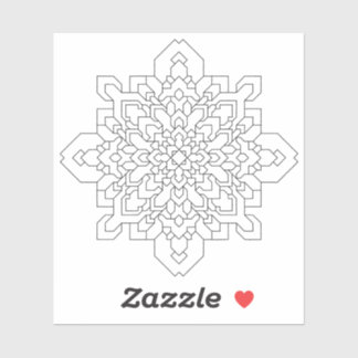 Sticker Mandala géométrique #4 Clair