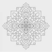 Sticker Mandala géométrique #7 Clair (Devant)