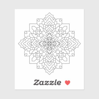 Sticker Mandala géométrique #7 Clair