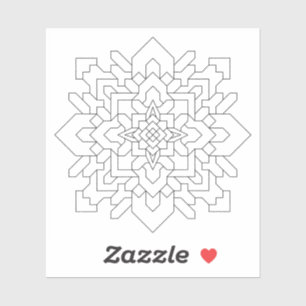 Sticker Mandala géométrique no 1 effacé