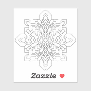 Sticker Mandala géométrique no 4 clair