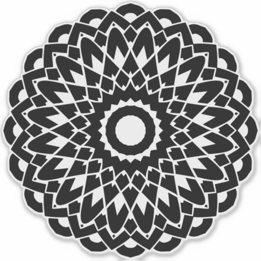Sticker Mandala géométrique transparent (Devant)