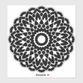 Sticker Mandala géométrique transparent (Feuille)