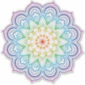 Sticker Mandala géométrique transparent (Devant)